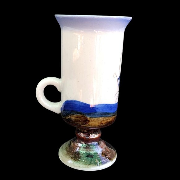 Otagiri Cup Ceramic Irish Coffee Demitasse Mug Seashell Sand Dollar 1970s - Picture 6 of 12